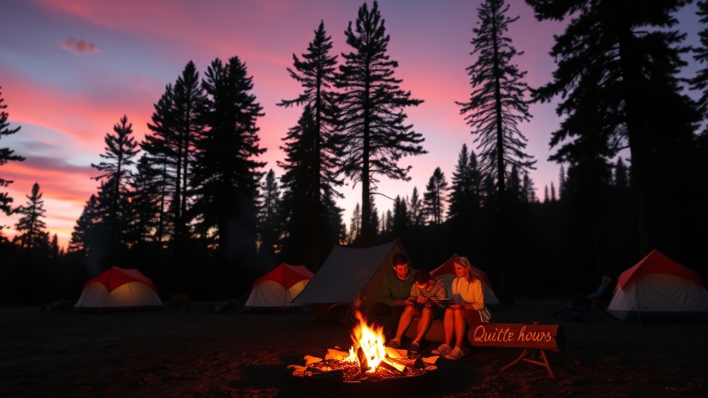 respect quiet wildlife campfire