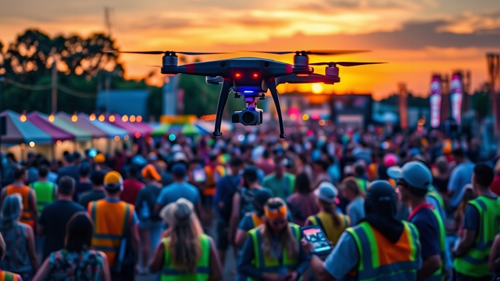 responsible drone festival filming