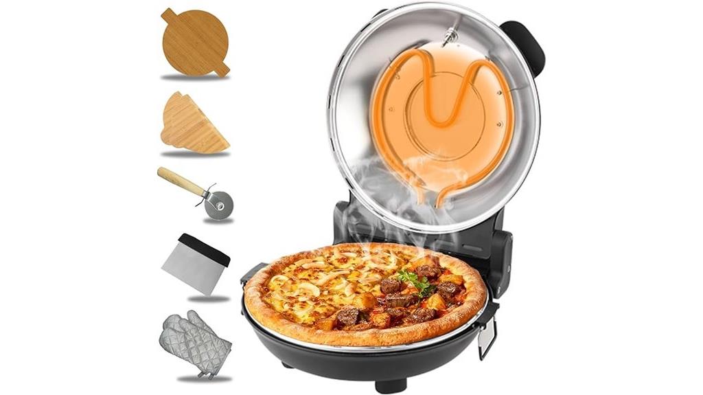 retro 12 inch indoor pizza oven