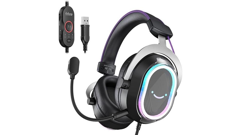 rgb noise canceling gaming headset