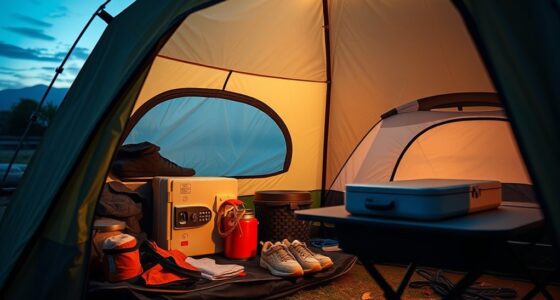 secure valuables in tents