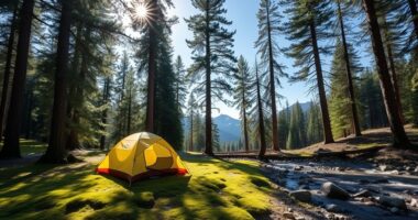 selecting quiet accessible campsites