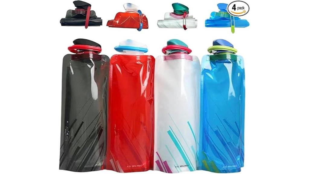 set of four portable bottles