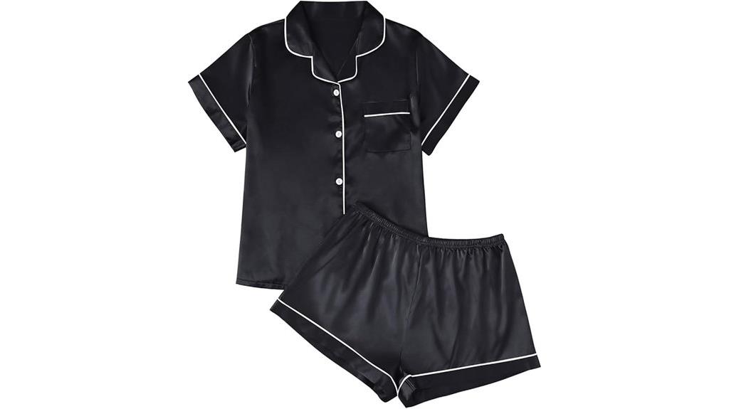 silk satin pajama set