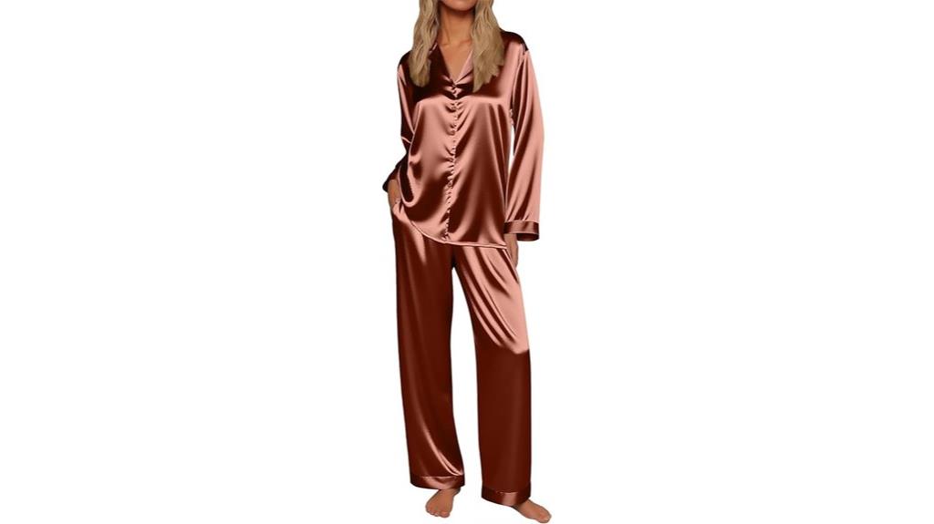 silk satin pajama set