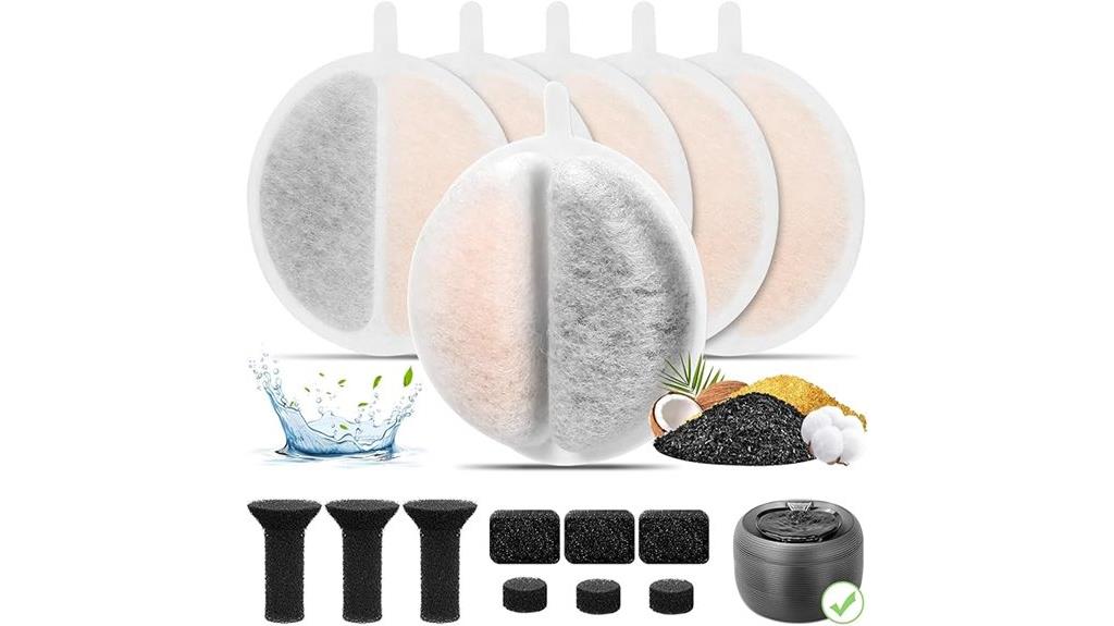 six filters for pet fountain