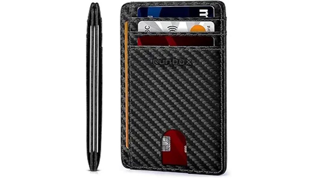 slim rfid leather wallet