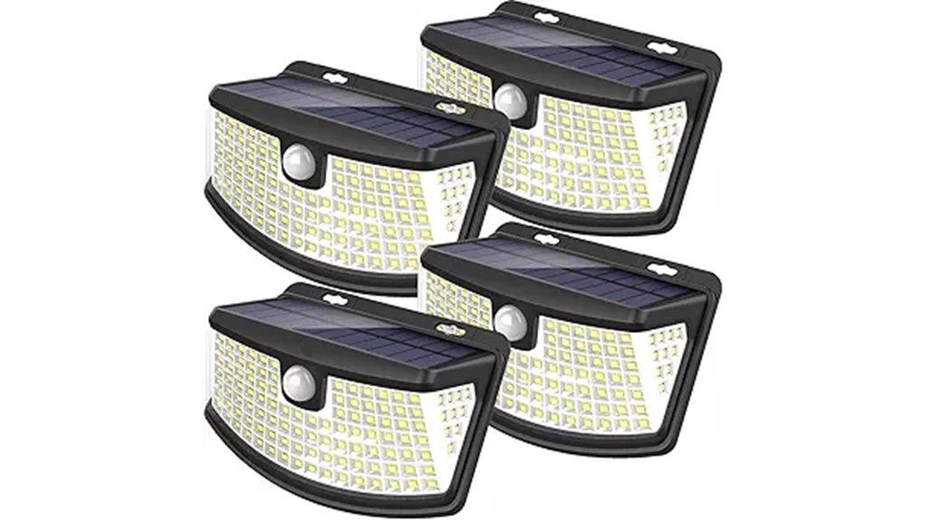 solar sensor lights four pack
