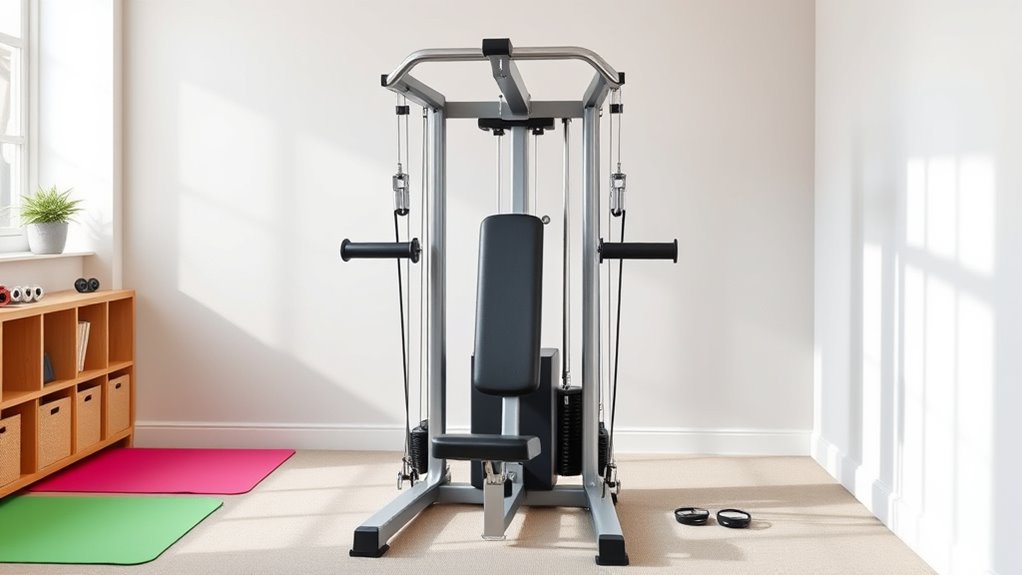 space saving cable gym