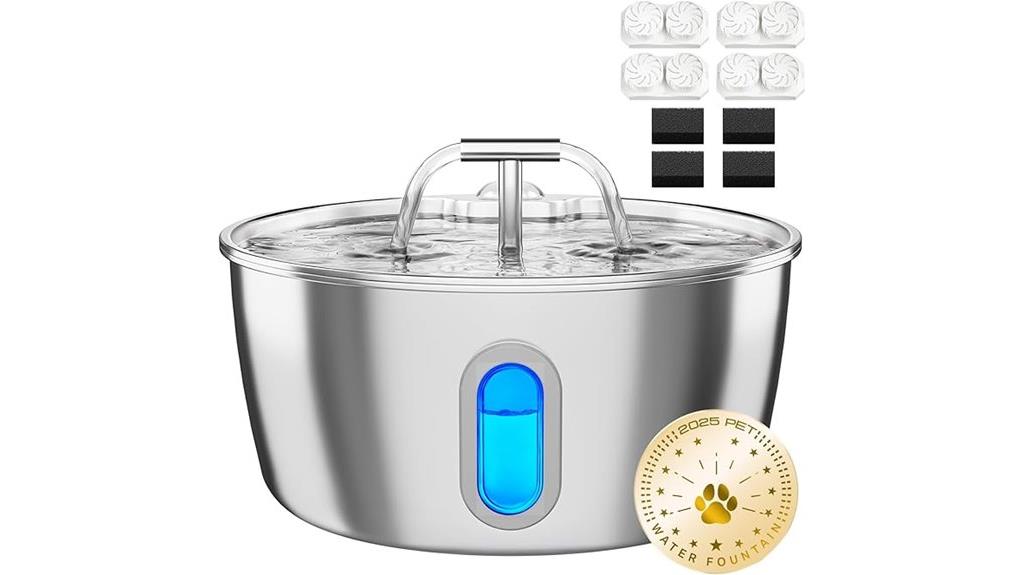 stainless steel cat fountain