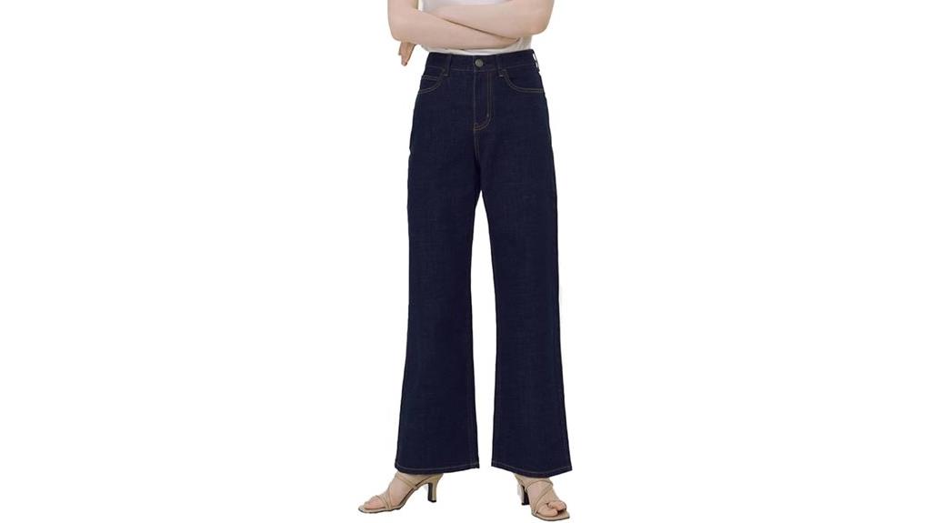 stretchy sustainable wide jeans