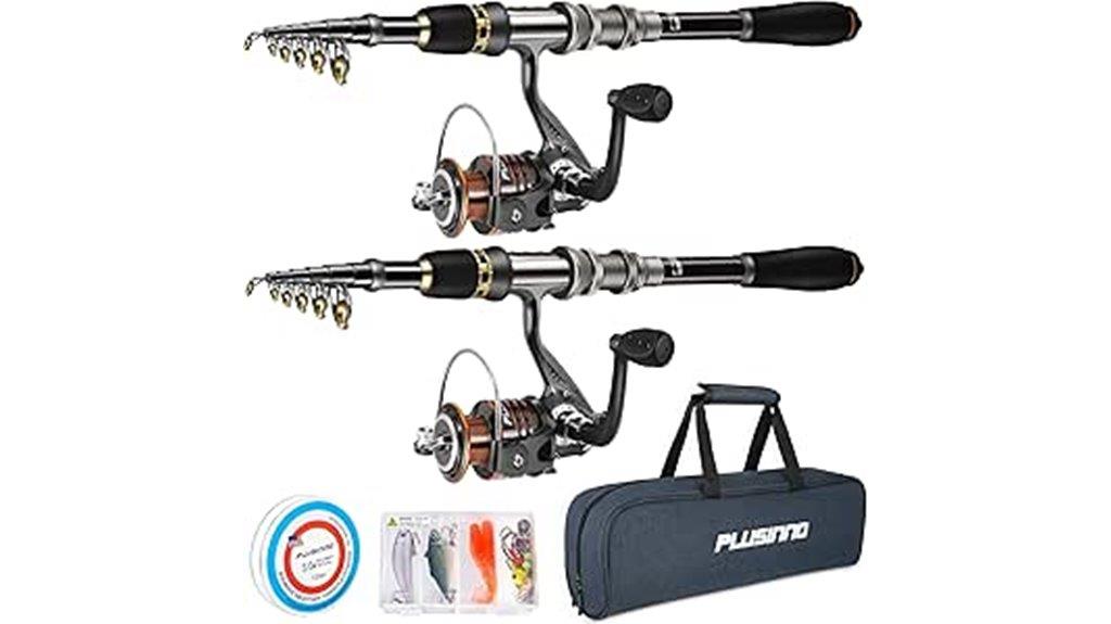 telescopic fishing rod combo
