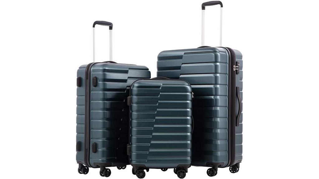 three piece expandable luggage