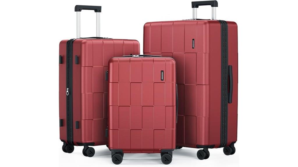 three piece luggage set