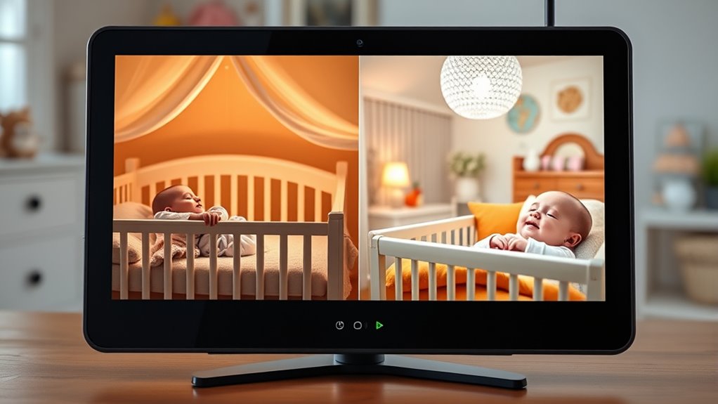 top split screen baby monitors