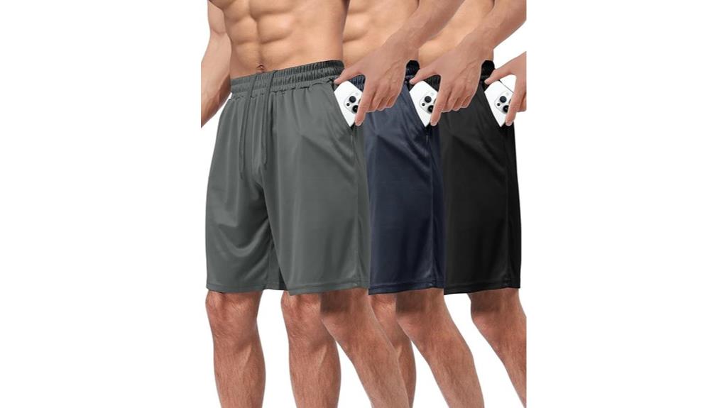 triple pack men s athletic shorts