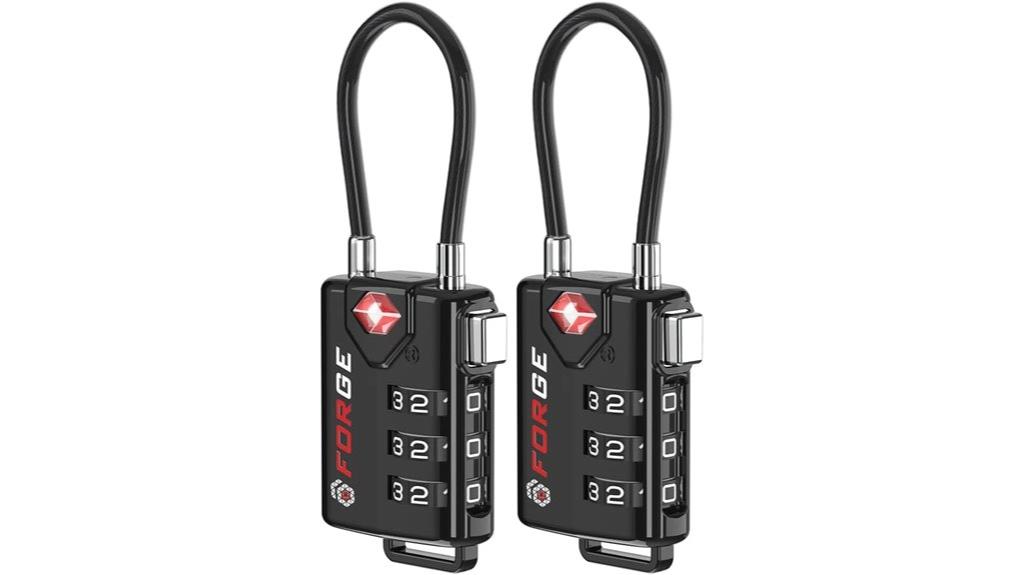 tsa approved luggage cable locks
