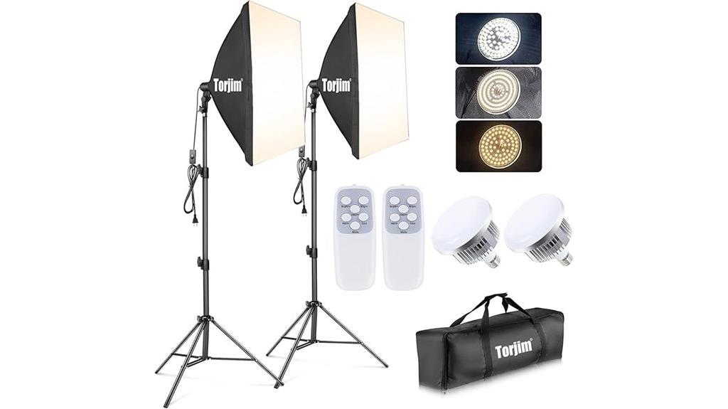 two softbox led lights
