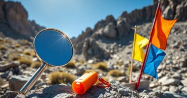 use mirrors whistles flags