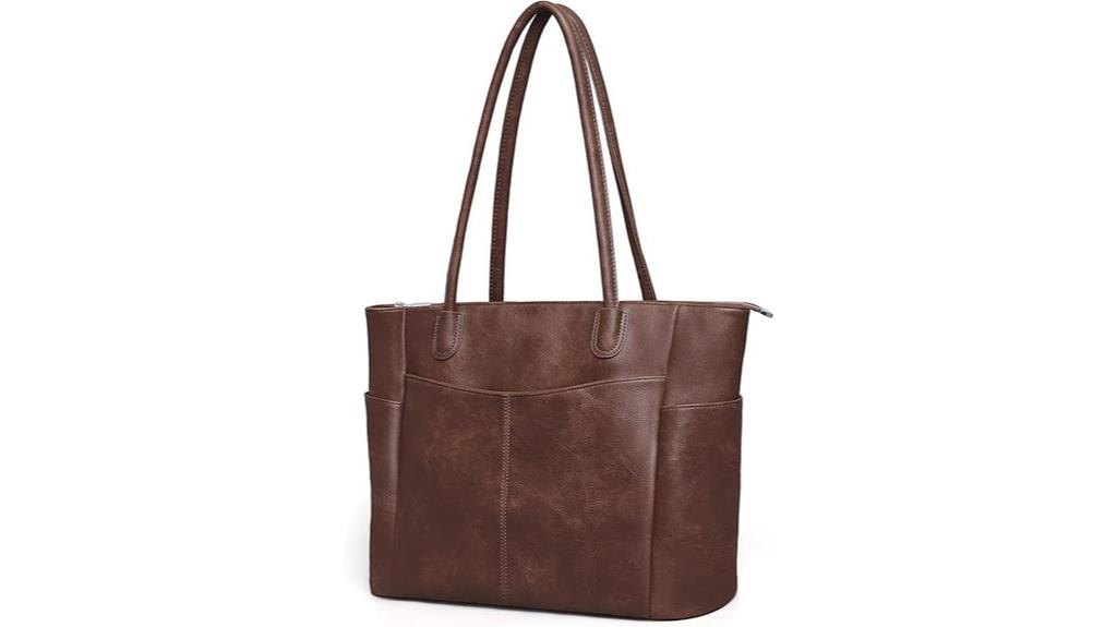 vegan leather tote bag