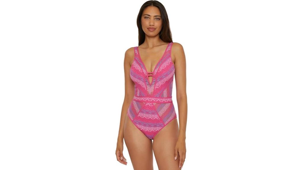 vibrant multi colored swimsuit