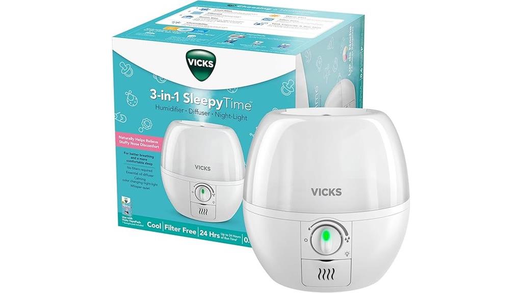 vicks sleepytime humidifier three in one