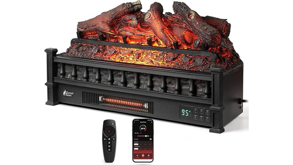 wifi remote electric fireplace