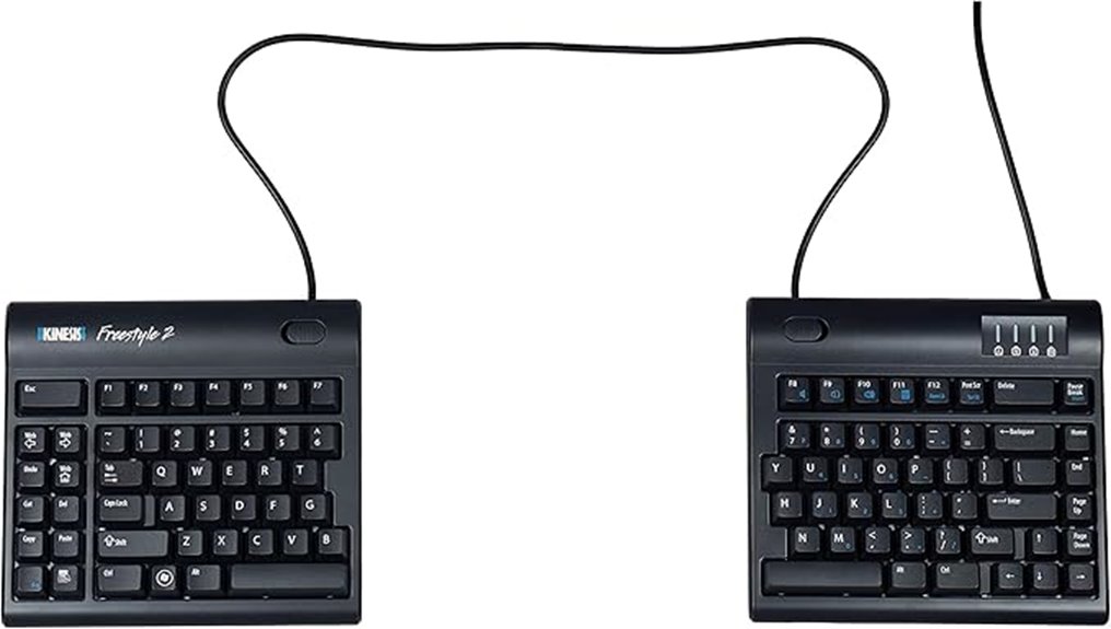 wireless ergonomic extended keyboard