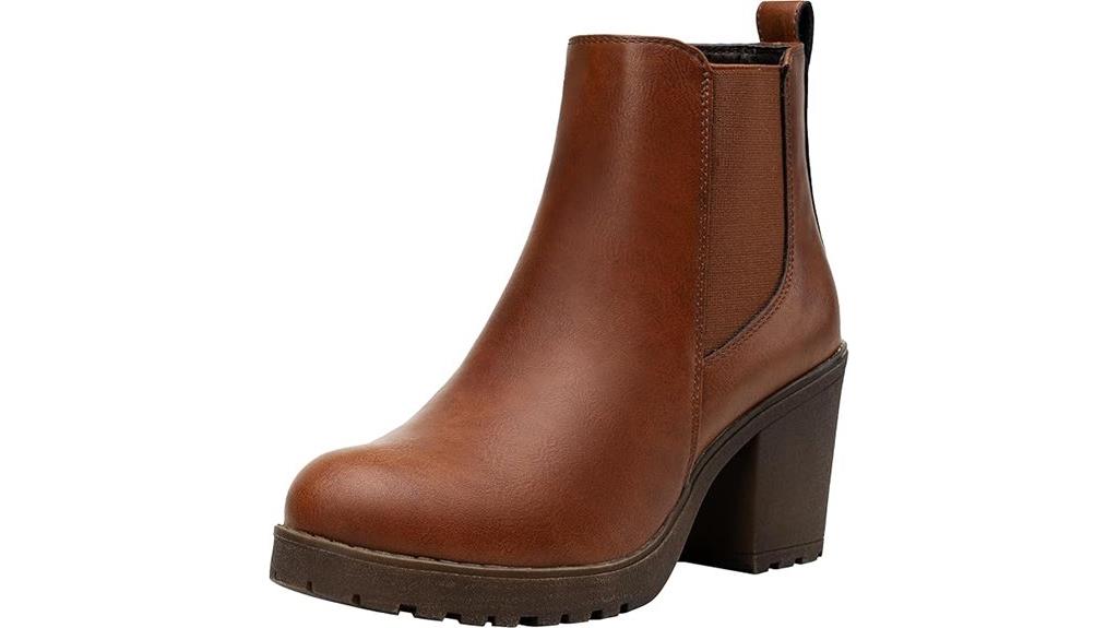 women s ankle chunky boots