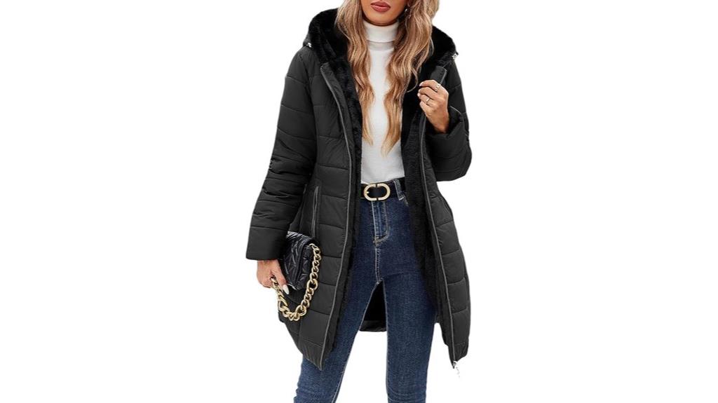 women s fleece lined winter jacket