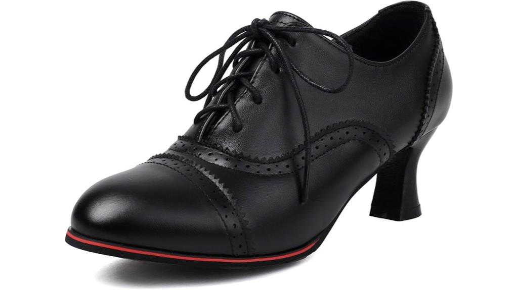 women s kitten heel oxford pumps