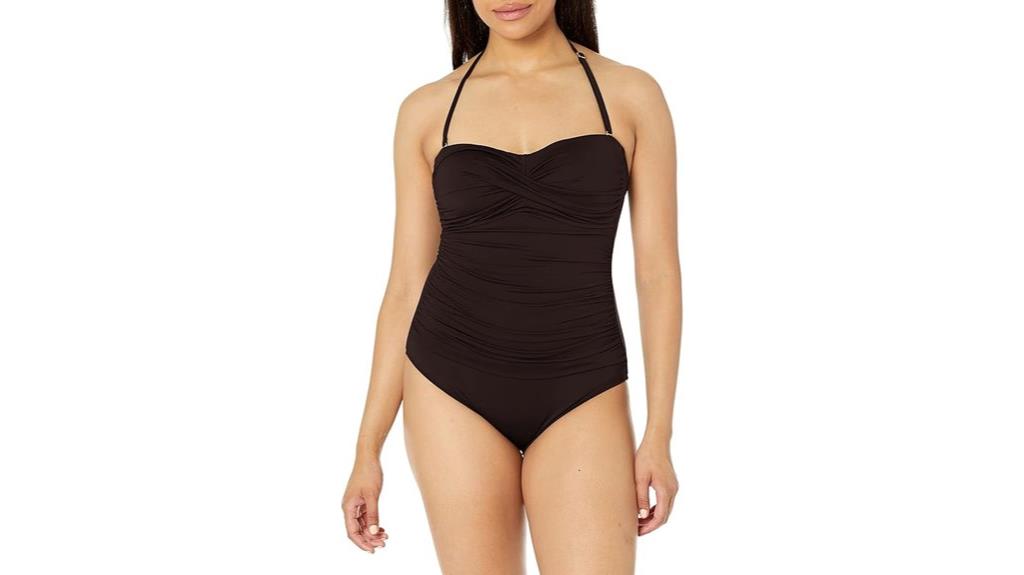 women s twist shirred swimsuit