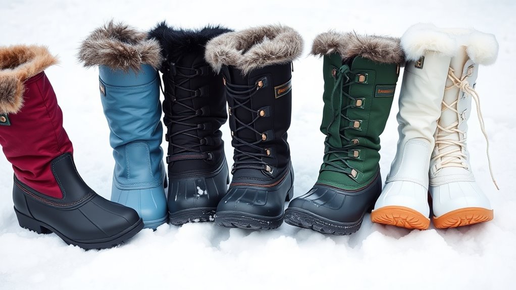 stylish waterproof snow boots