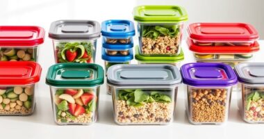 top glass meal storage