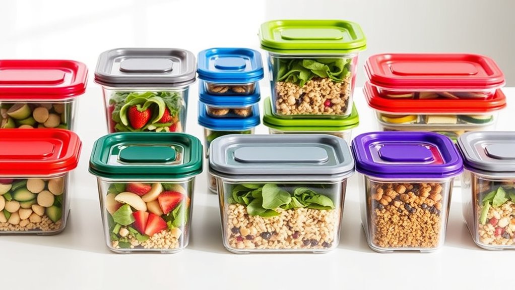 top glass meal storage