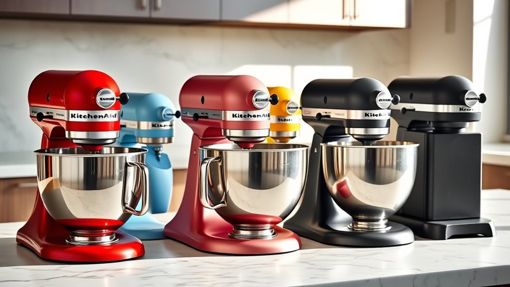 top kitchenaid mixer colors