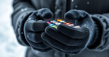warm responsive touchscreen gloves