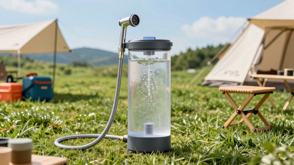 adjustable portable outdoor shower