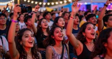capturing vibrant festival crowds