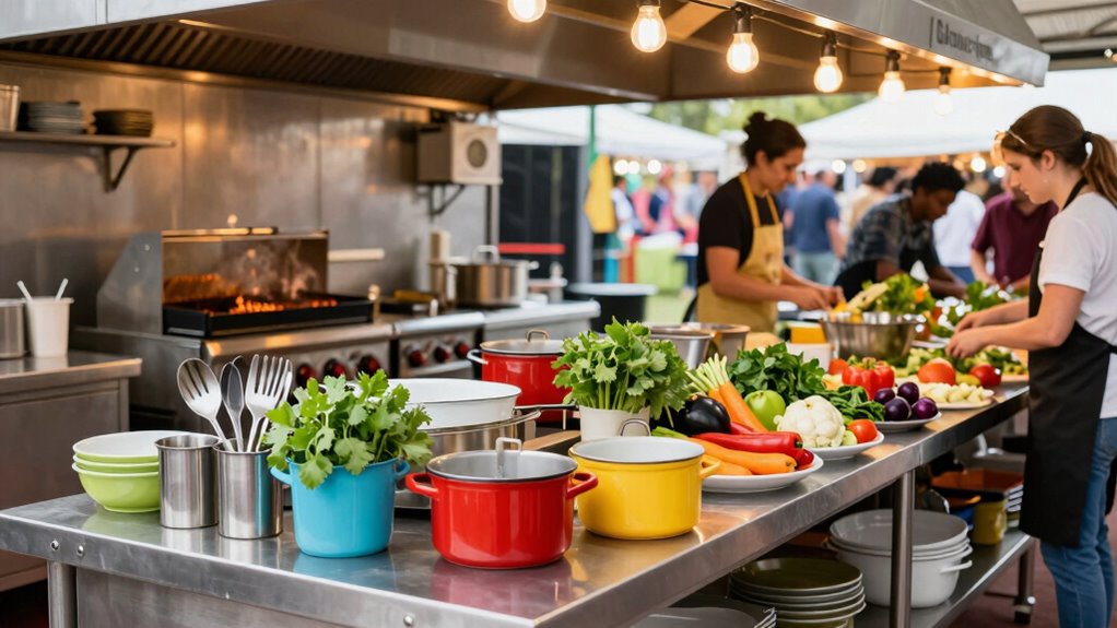 efficient festival kitchen setup