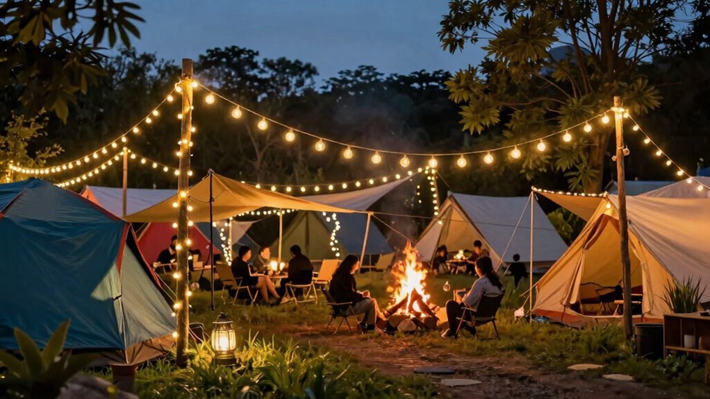 enhance campsite ambiance creatively