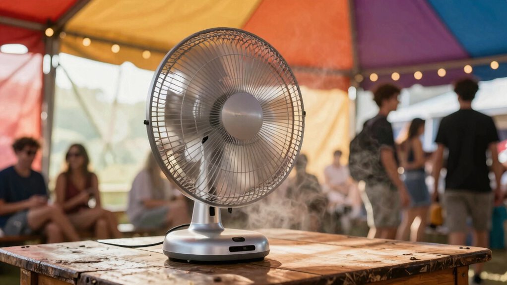 enhanced festival tent cooling