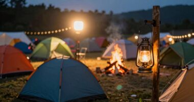 festival camp lighting options