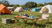 festival camping kitchen setup