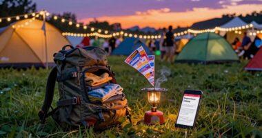 festival camping packing tips