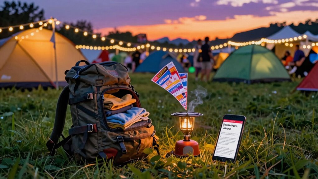 festival camping packing tips