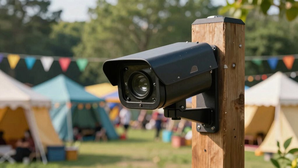 festival campsite security cameras