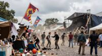 festival collapse and protests