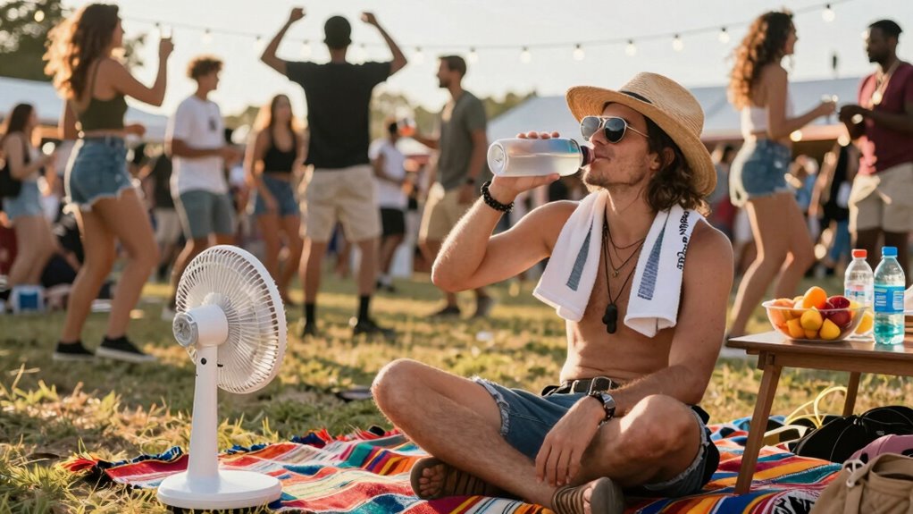 festival comfort and hydration