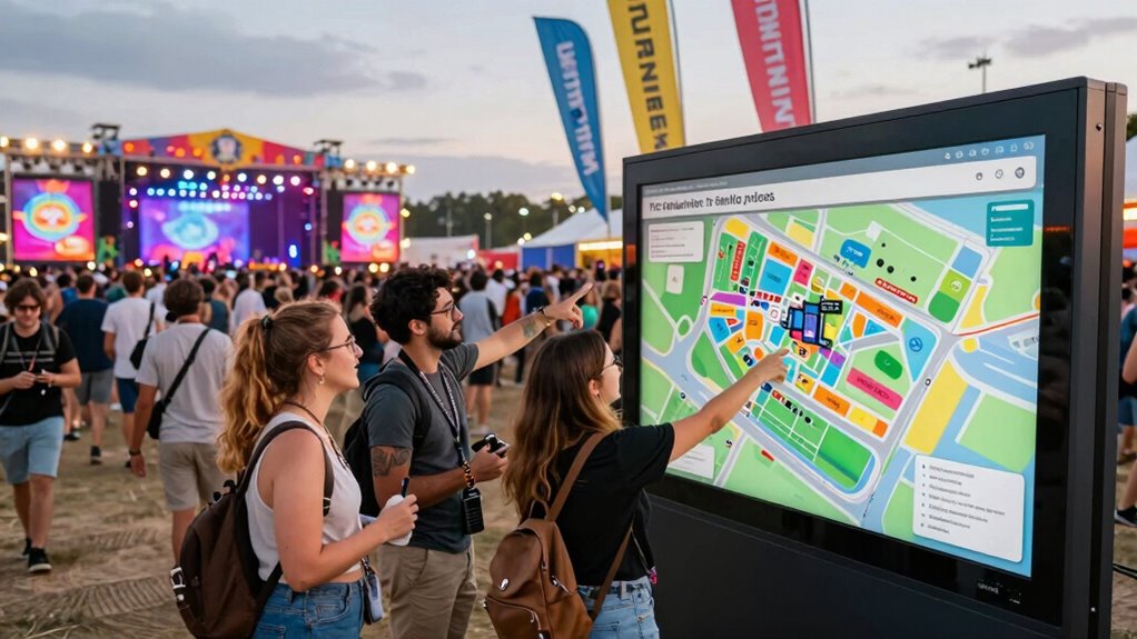 festival layout and navigation
